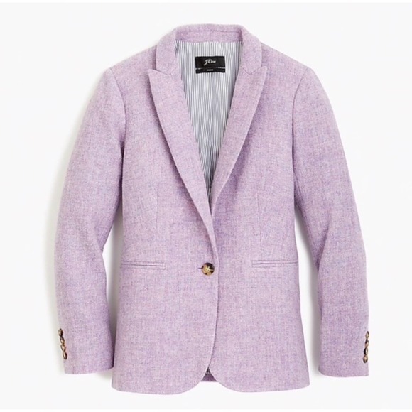 J. Crew Jackets & Blazers - J. Crew Parke Herringbone Blazer Jacket Purple size 4